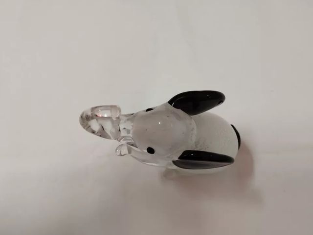 Statuetta Elefante Fermacarte In Vetro Di Murano.