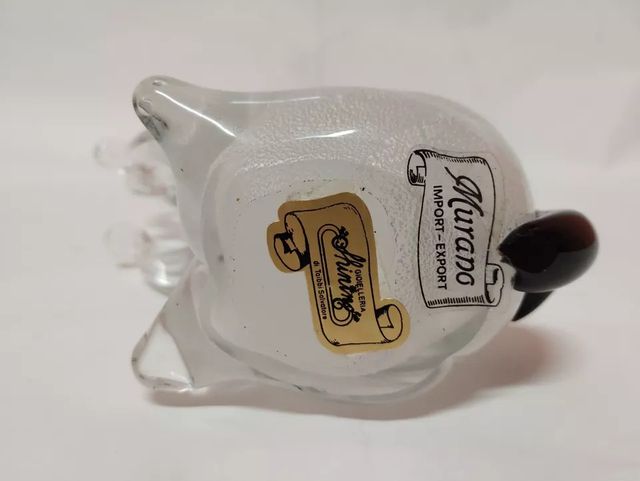 Statuetta Elefante Fermacarte In Vetro Di Murano.