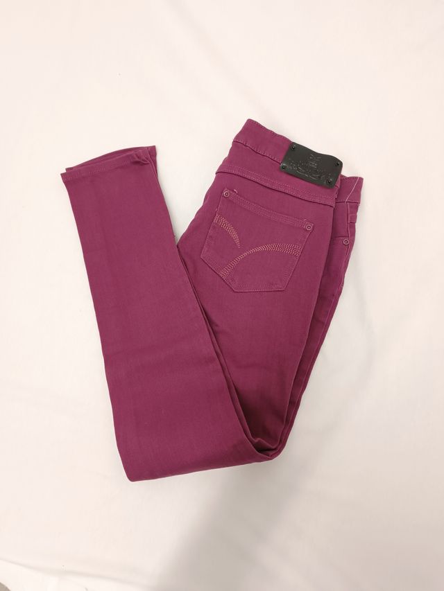 Pantaloni Tally Weijl donna M 38 skinny Borgogna