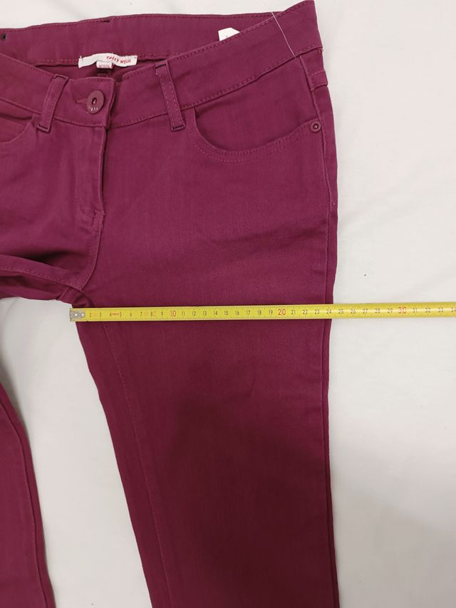 Pantaloni Tally Weijl donna M 38 skinny Borgogna