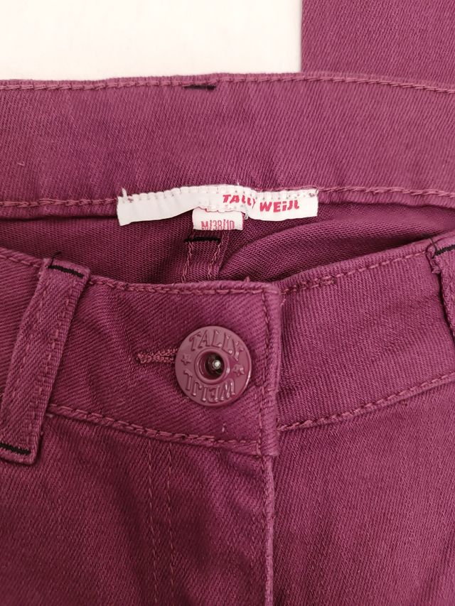 Pantaloni Tally Weijl donna M 38 skinny Borgogna
