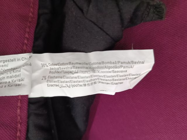 Pantaloni Tally Weijl donna M 38 skinny Borgogna