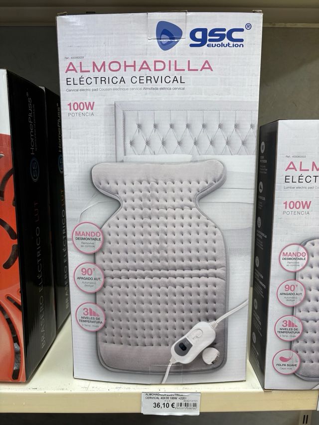 Almohadilla electrica cervical