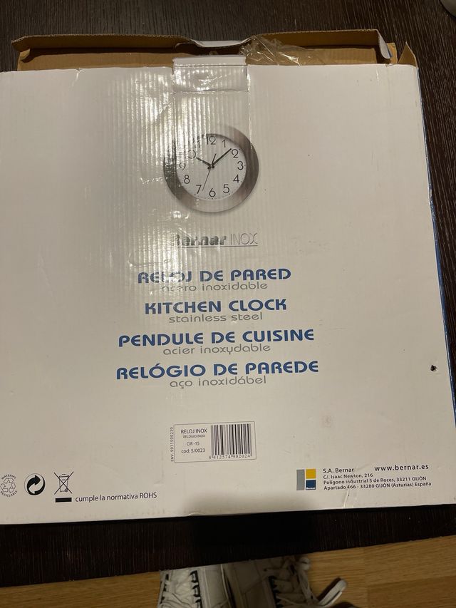 Orologio da parete Bernar in acciaio