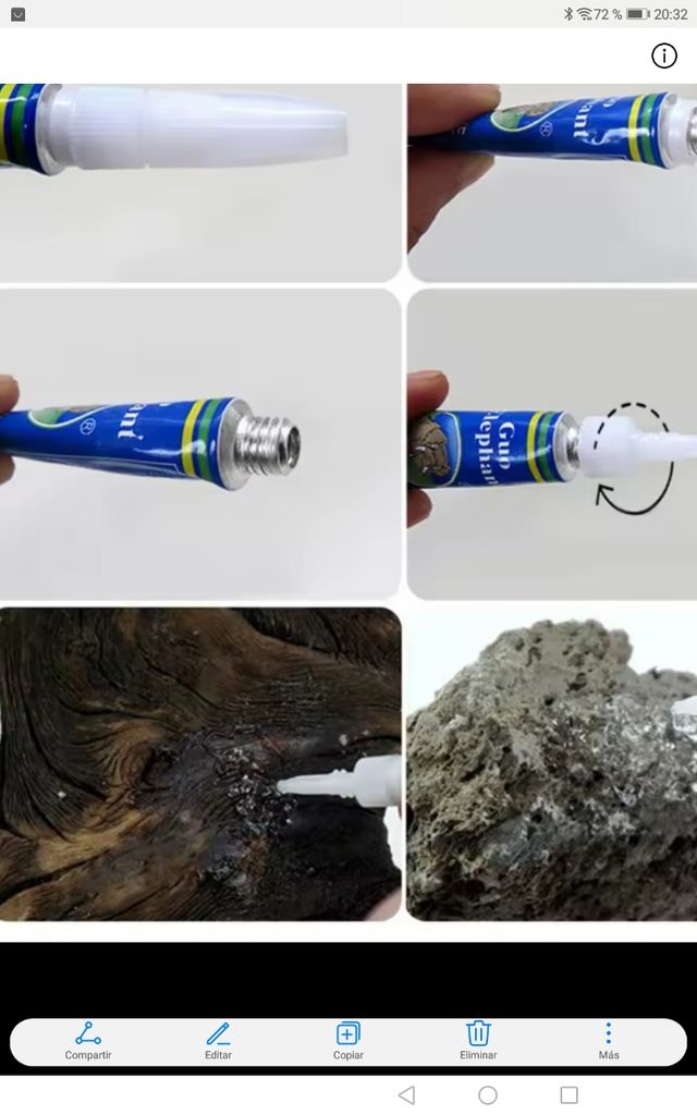 Pegamento acuario plantas etc