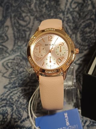 Reloj Mujer Skyline Color Beige
