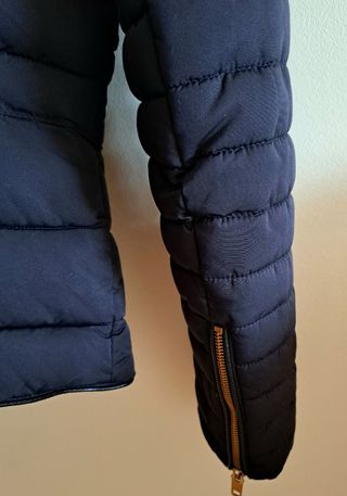 Chaqueta acolchada azul Zara TALLA M