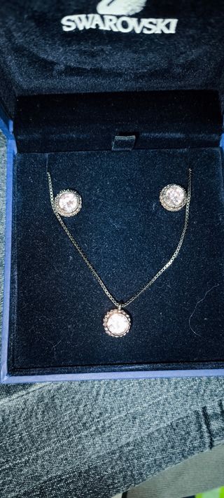 Pendientes y collar swarovski