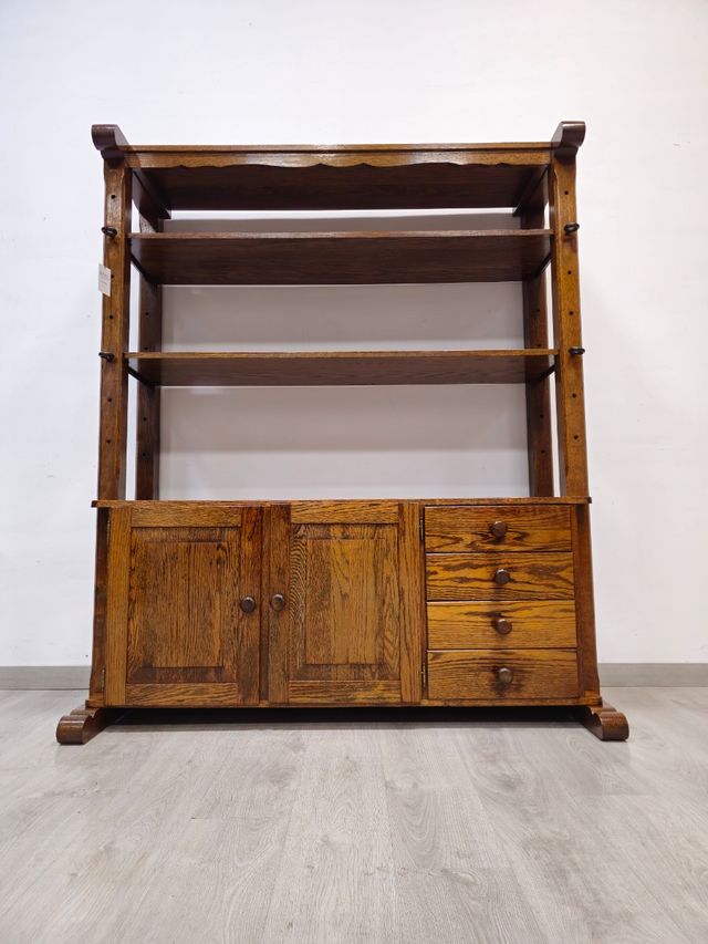 Estante Macizo de Roble Rustico