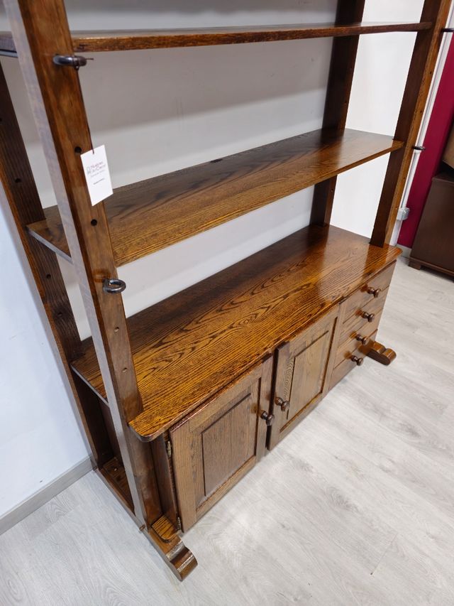 Estante Macizo de Roble Rustico