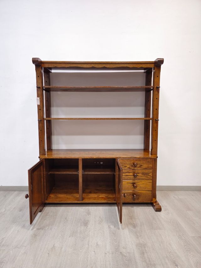 Estante Macizo de Roble Rustico