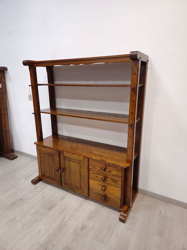 Estante Macizo de Roble Rustico