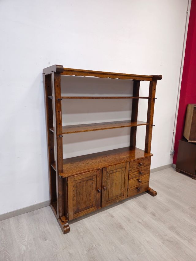 Estante Macizo de Roble Rustico