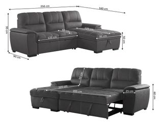 Sofa cama con arcon tapizado Acualine