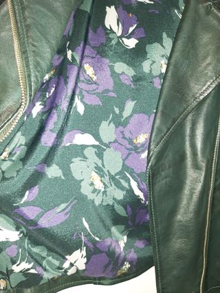 Chaqueta Cuero Verde