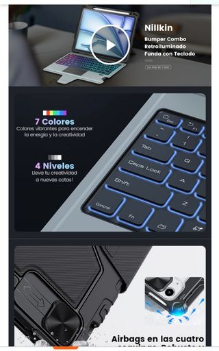 NUEVO-PREMIUM FUNDA CON TECLADO PARA IPAD 