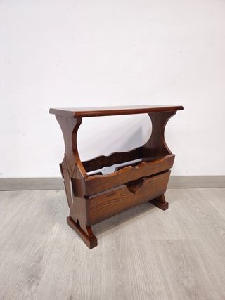 Tavolo per riviste in rovere rustico