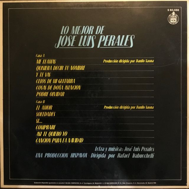 VINILO, LO MEJOR DE JOSÉ LUIS PERALES