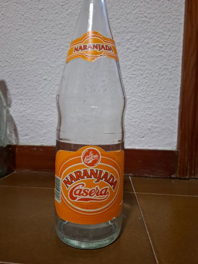 Botella cristal antiguo la casera