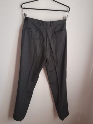 Pantalone da giacca grigio scuro taglia 50 in lana