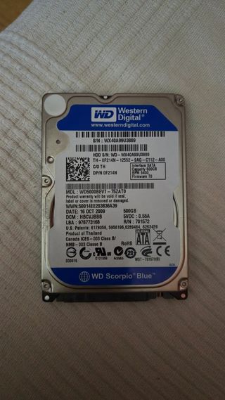 DISCO DURO HDD 500GB