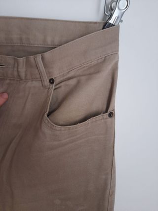Pantalone in tessuto marroncino taglia 50 Oviesse