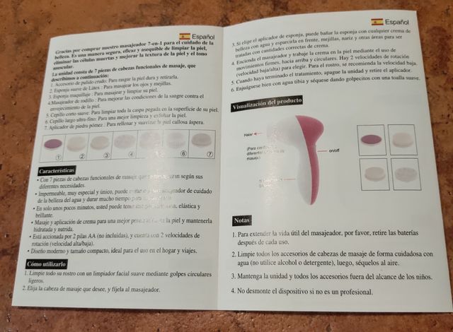 Cepillo giratorio de limpieza facial