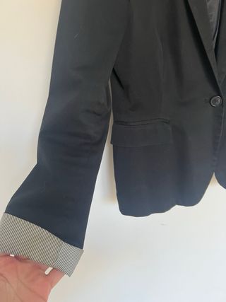 Blazer negra mujer zara