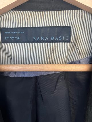 Blazer negra mujer zara