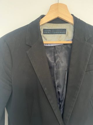 Blazer negra mujer zara