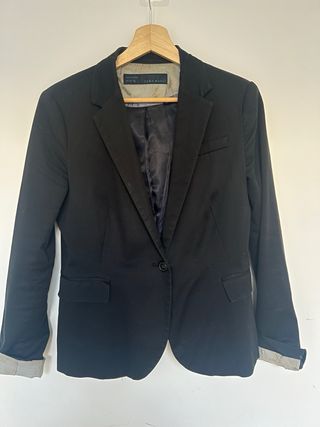 Blazer negra mujer zara
