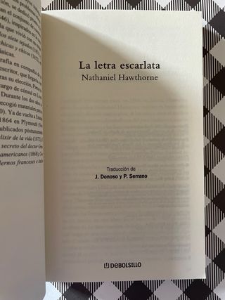 La Letra Escarlata. Nathaniel Hawthorne