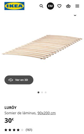 Cama individual 90 ikea mas colchon