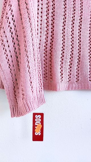 Jersey croché boho rosa T46