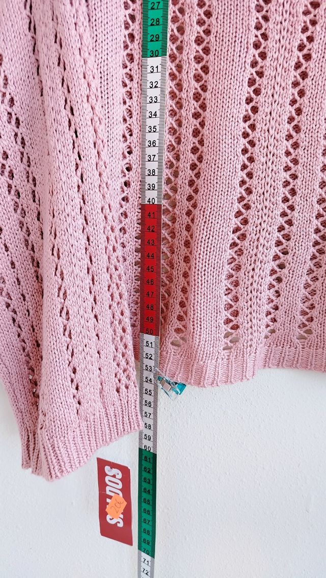 Jersey croché boho rosa T46