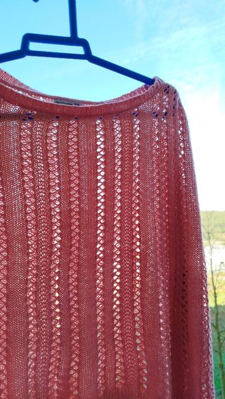 Jersey croché boho rosa T46