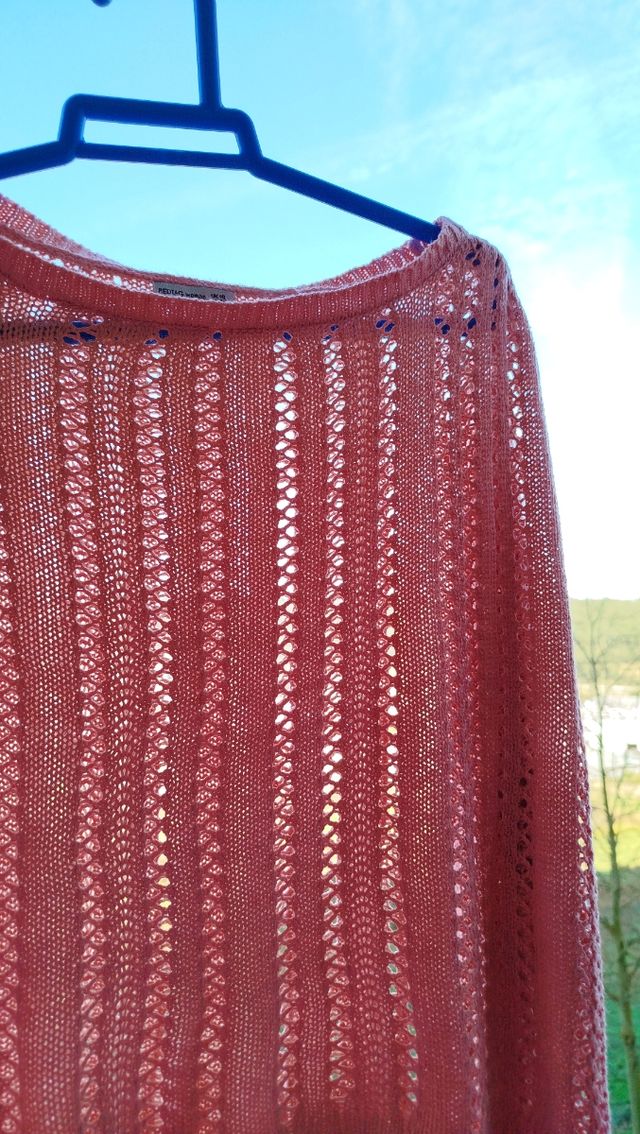 Jersey croché boho rosa T46