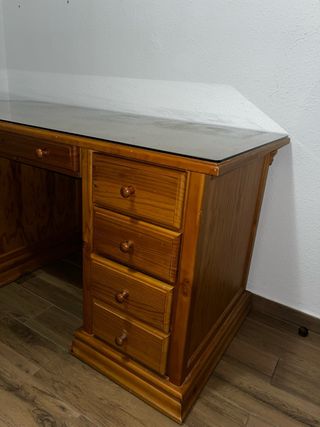 Mesa escritorio de madera de pino maciza