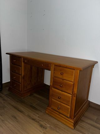 Mesa escritorio de madera de pino maciza