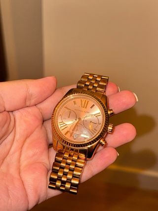 RELOJ MICHAEL KORS USADO ORO ROSA MUJER 