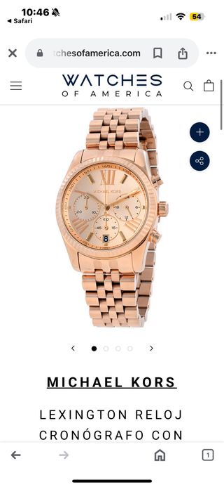 RELOJ MICHAEL KORS USADO ORO ROSA MUJER 