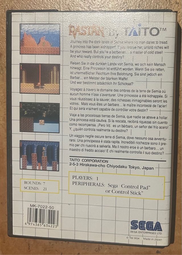 Rastan - Sega Master System