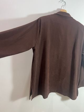 Chaqueta fina marron mujer