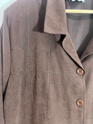 Chaqueta fina marron mujer