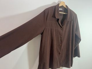 Chaqueta fina marron mujer