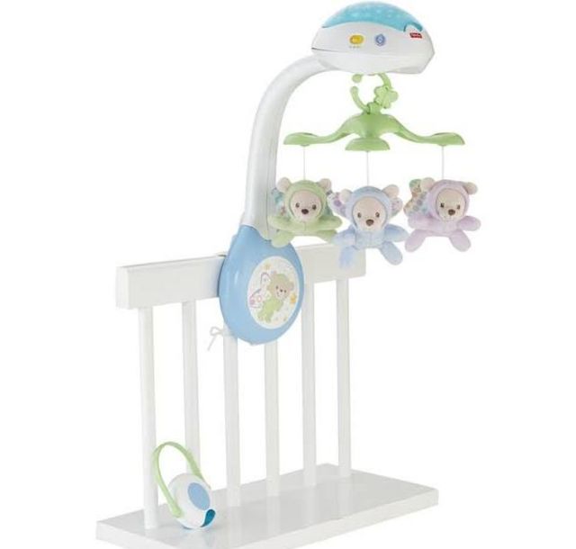 Carrusel Fisher Price, accesorios cuna