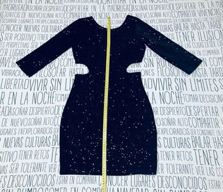 Vestido Ajustado Negro Lentejuelas Bershka M