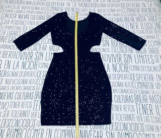 Vestido Ajustado Negro Lentejuelas Bershka M
