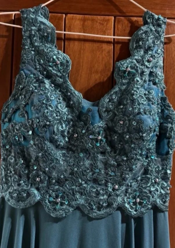 Abito da festa blu verde taglia Alma & Gemela 