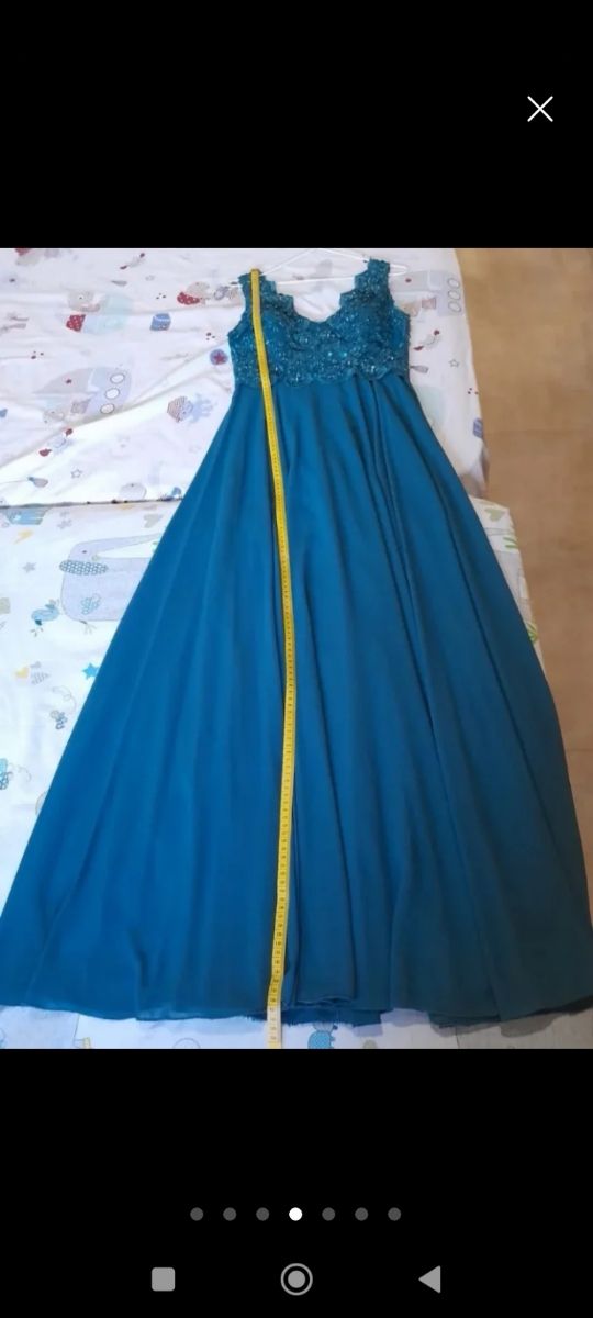 Abito da festa blu verde taglia Alma & Gemela 